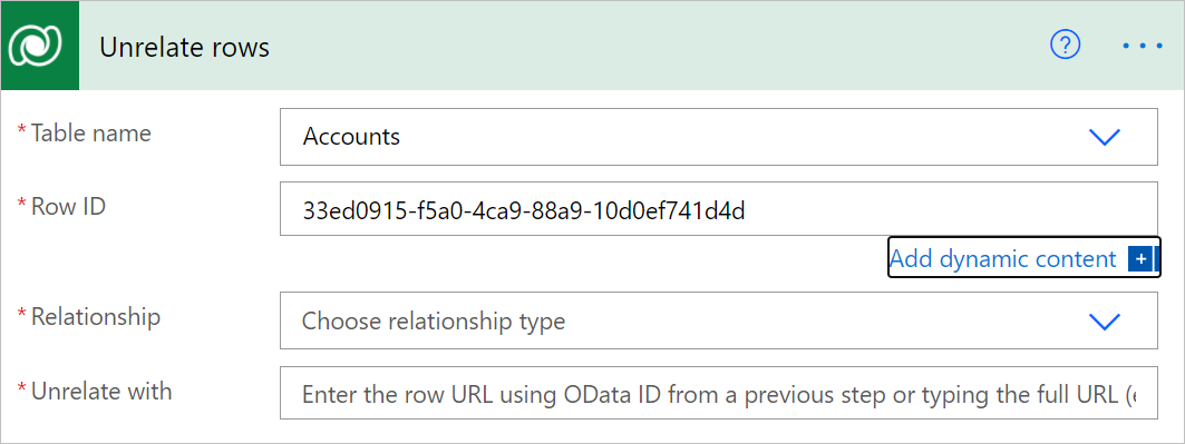 Nome da tabela selecionado e identificador adicionado à ID da linha.