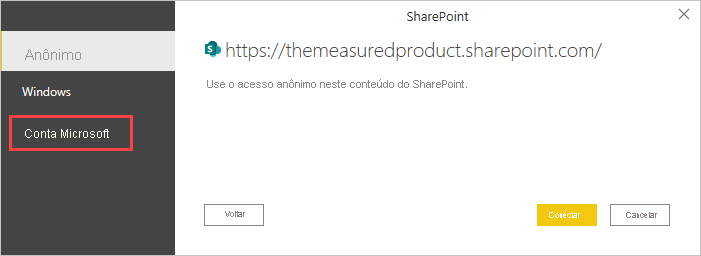 choose Microsoft account