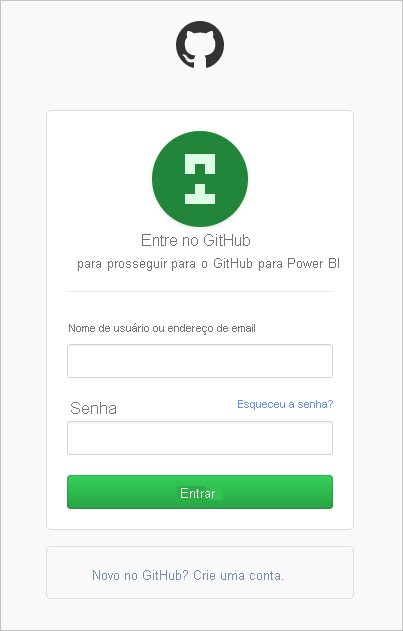 Power BI GitHub authenticate process