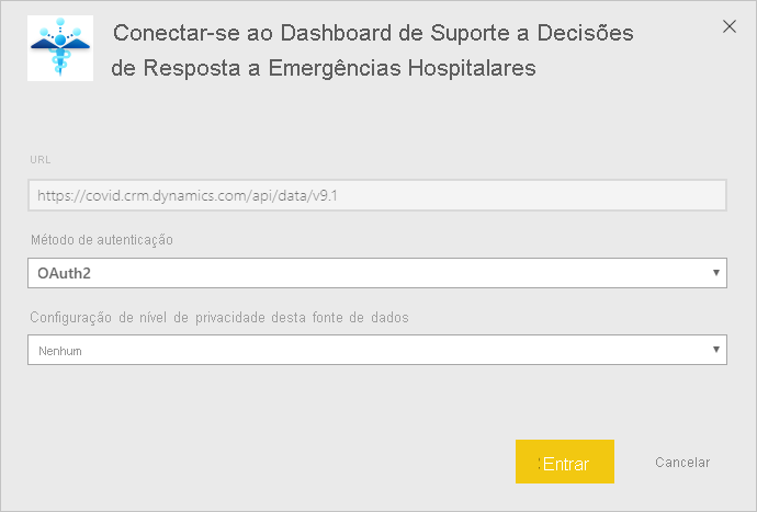 Hospital Emergency Response Decision Support Dashboard app authentication dialog