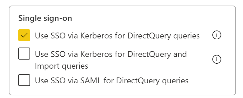  Captura de pela de adição de configurações para logon único.