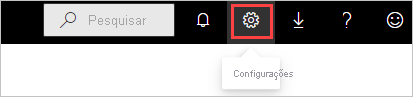 Screenshot shows the Settings cog icon in the Power BI service.