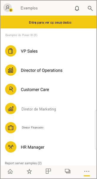 Power BI mobile samples