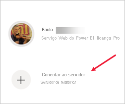 Captura de tela da caixa de diálogo de configurações com Conectar ao servidor realçado.