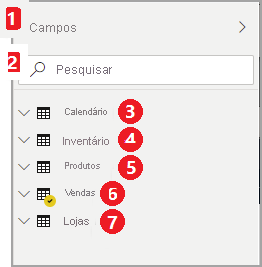 Screenshot showing the focus progression for the Data list.