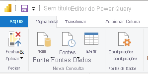 Captura de tela do botão Fechar e Aplicar do Power Query.