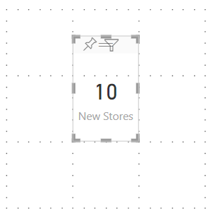 Captura da tela do relatório mostrando como as linhas de grade e a opção ajustar à grade podem garantir que os visuais nos seus relatórios estejam alinhados de maneira organizada.