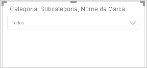 Captura de tela do painel Formatar, lista suspensa ou segmentação de lista vertical.