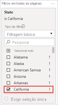 Screenshot showing how to Select a state.