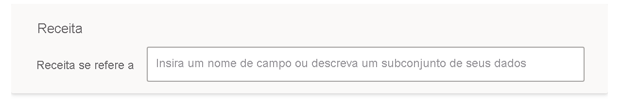 Captura de tela da seção que define o termo chamado Receita.