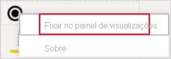 Captura de tela da opção para fixar o ícone no painel de visualização.