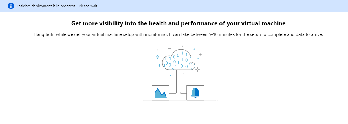 Habilitar o Azure Monitor para o processamento da implantação do monitoramento das VMs