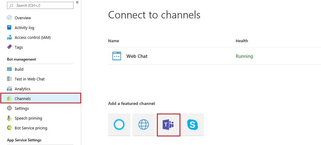 Add Teams channel
