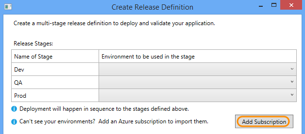 Add Azure subscription