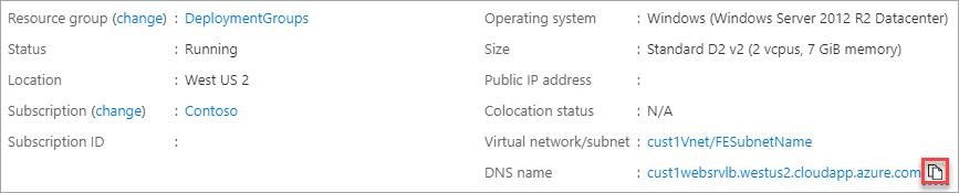 Locating the web app domain