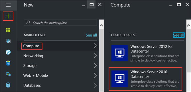 Navegar até as imagens de VM do Azure no portal