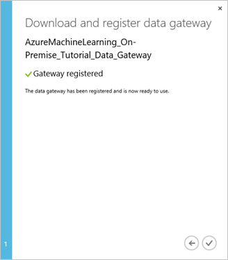 Registro de gateway concluído com êxito