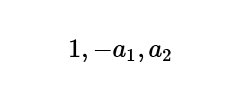 feed back coefficient for custom notch filter