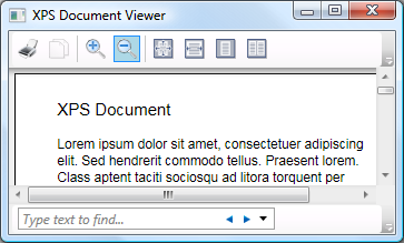 Documento XPS com um controle DocumentViewer