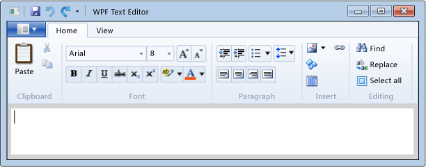 Ribbon with medium size controls