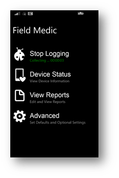 Field Medic: eventos de registro em log