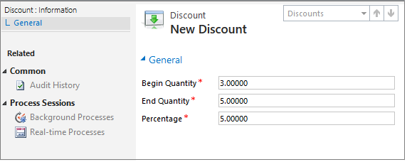 Criar descontos por volume no Dynamics 365