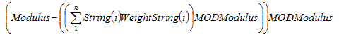 STRCHECKSUM formula