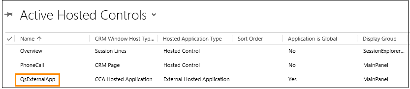 Controle hospedado no Unified Service Desk