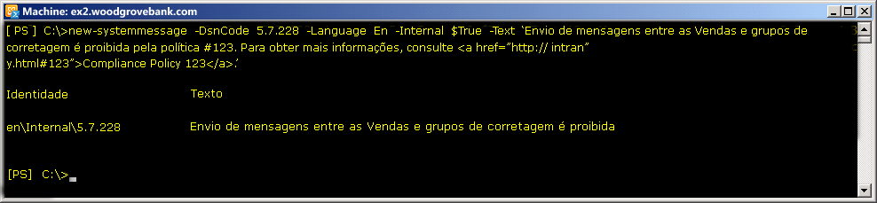 Criação de Mensagem DSN Personalizada para uso da regra