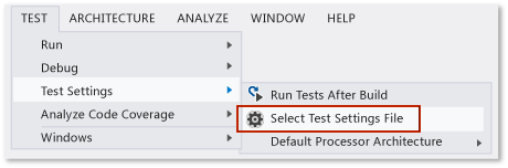 Definir configurações de teste ativo do arquivo unidade e o código de interface do usuário