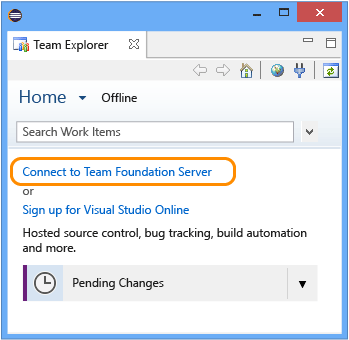 Connect to Team Foundation Server