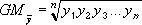 Equation for the geometric mean