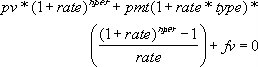 Equation when rate is not 0