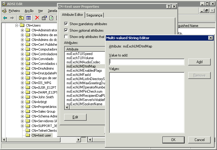 msExchUMDtmfMap sem Valores