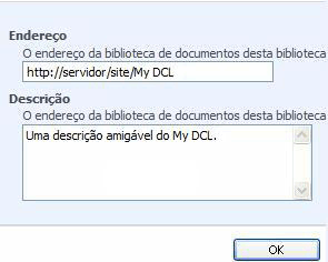 Serviços do Excel - URL do DCL