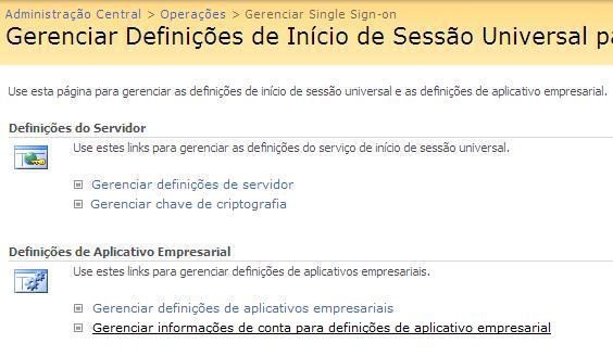 Gerenciar informações de conta para empresa