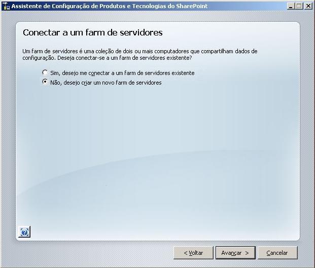 Conectar a um farm do Assistente de Configuração