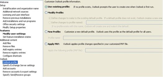 Configurar perfil do Outlook no OCT