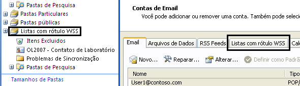 Rótulo do Outlook para armazenamento do SharePoint