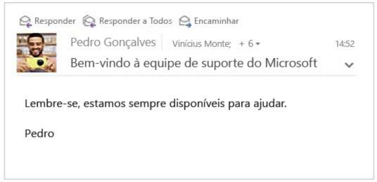 Exemplo de um cabeçalho de email mínimo