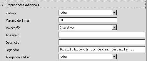Caixa Propriedades Adicionais