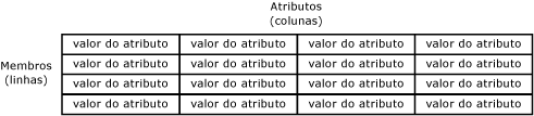 Entidade de Master Data Services representada como tabela