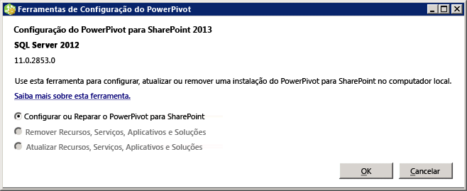 Ferramenta de Configuração do PowerPivot para SharePoint 2013