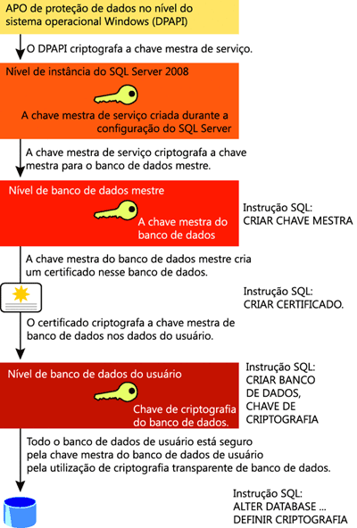 Figure 1 Arquitetura de criptografia de dados transparente