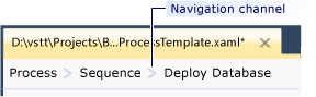 Navegação <>>channel no fluxo de trabalho do Windows <>>designer