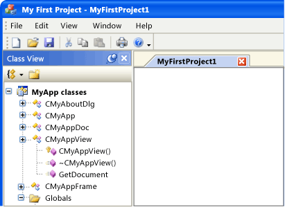 MyApp renderizado por CMFCVisualManagerWindows