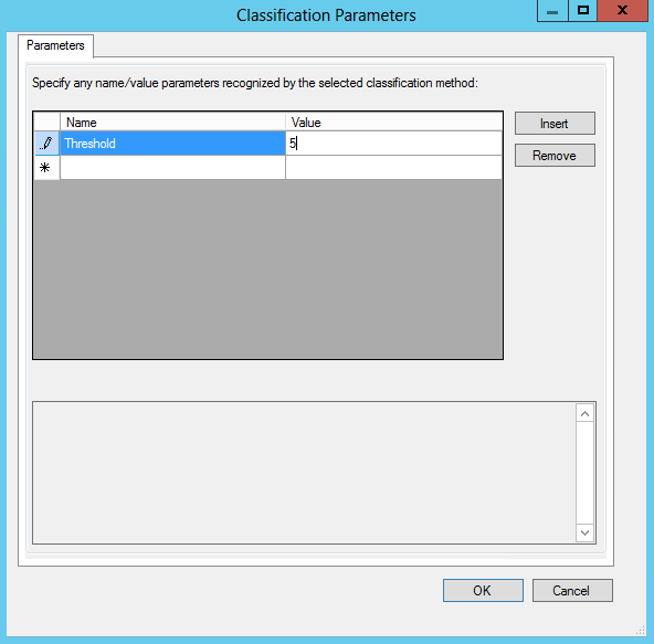 fsrm manager classification parameters dialog