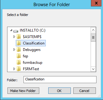 fsrm browse for folder dialog