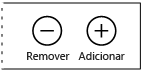 Comandos da barra de aplicativo para Remover e Adicionar