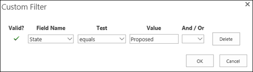 Configure o filtro para solicitações de recurso propostas.